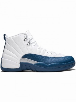 White / Blue Men's Nike Retro French 2016 Air Jordan 12 | RWFEHM-648