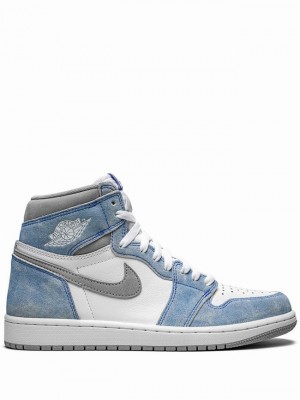 White / Blue Men's Nike Retro High Air Jordan 1 | JKOCHT-706