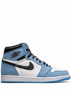 White / Blue Men's Nike Retro High Air Jordan 1 | FDAVPH-157