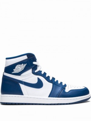 White / Blue Men's Nike Retro High OG Air Jordan 1 | SFDMNU-270