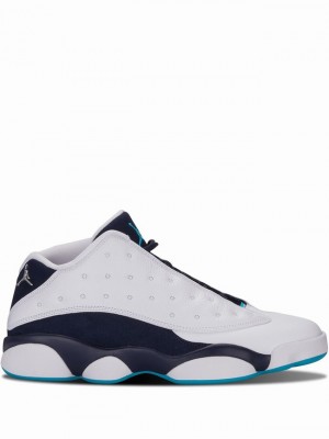 White / Blue Men's Nike Retro Low Air Jordan 13 | YHQLGC-471