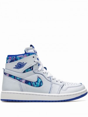 White / Blue Women's Nike Jordan 1 High Zoom Air CMFT 25 Years In China Air Jordan 1 | HJUQPC-956