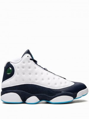 White / Blue Women's Nike Retro Obsidian Air Jordan 13 | QDPSZW-723