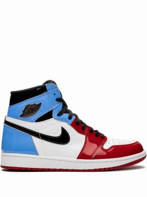 White / Blue / Red Men's Nike Retro High Air Jordan 1 | UZSQMF-856