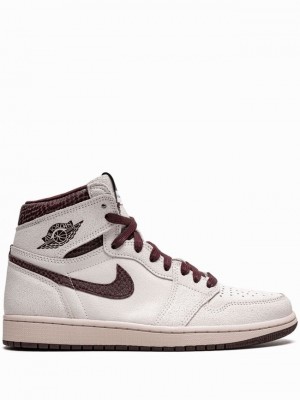 White / Brown Men's Nike x A Ma Maniére High OG Airness Air Jordan 1 | GOFKNS-584