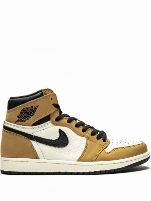 White / Brown Women's Nike Retro High OG Rookie Of The Year Air Jordan 1 | VJFKPT-632