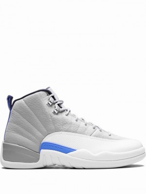 White / Grey Men's Nike Retro UNC Air Jordan 12 | XJVDOQ-062