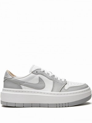 White / Grey Women's Nike Elevate Air Jordan 1 | SCJXWN-450