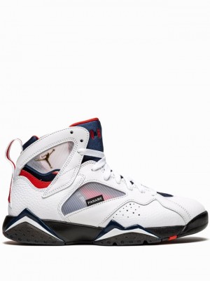 White / Navy / Royal Women's Nike x Paris Saint-Germain Air Jordan 7 Air Jordan 7 | GFTQLU-378