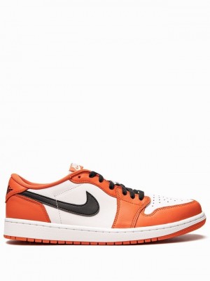 White / Orange Men's Nike Low OG Starfish Air Jordan 1 | NTPAOB-269