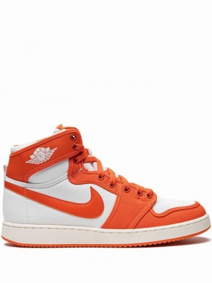 White / Orange Men's Nike Retro AJKO Syracuse Air Jordan 1 | IHOGMA-042