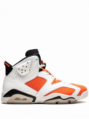 White / Orange Men's Nike Retro Gatorade Air Jordan 6 | PCZUHO-219