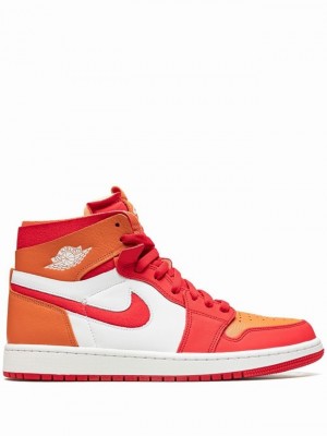 White / Orange / Light Red Women's Nike Zoom CMFT Red Hot Curry Air Jordan 1 | KOVCQJ-083