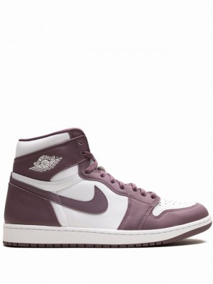 White / Pink Men's Nike High OG Mauve Air Jordan 1 | MYUCQG-287