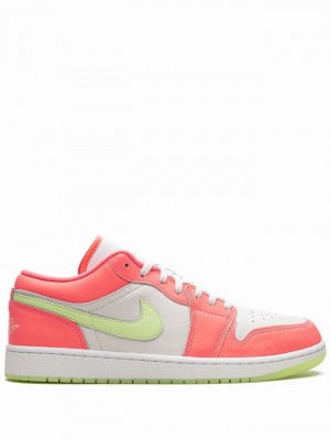 White / Pink Men's Nike Jordan 1 Low SE Lava Glow Air Jordan 1 | BLHDSP-206