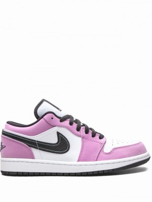 White / Pink Men's Nike Low SE Violet Shock Air Jordan 1 | IOQHNF-481