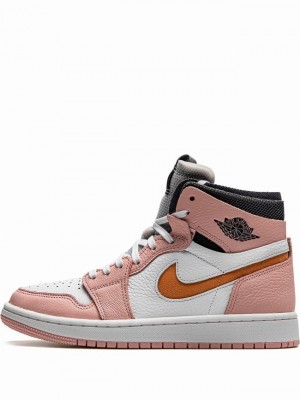 White / Pink Women's Nike Jordan 1 High Zoom Air Jordan 1 | LVSAIF-708