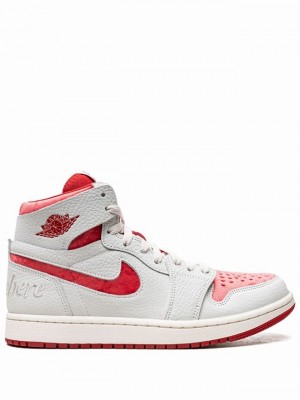 White / Pink Women's Nike Zoom CMFT 2 Valentine's Day Air Jordan 1 | UEKJDF-543