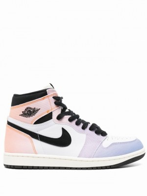 White / Purple / Pink Men's Nike High OG Air Jordan 1 | IJTHSR-738