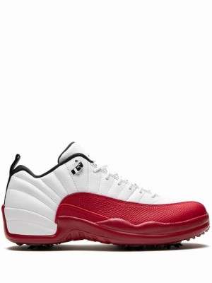 White / Red Men's Nike Golf Cherry Air Jordan 12 | KOHQJA-958