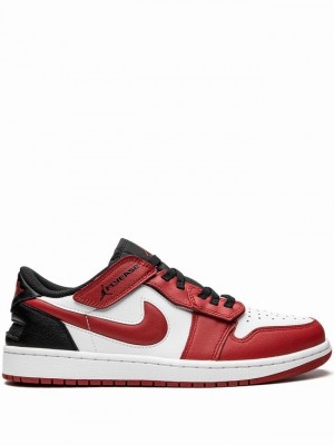 White / Red Men's Nike Jordan 1 Low FlyEase Air Jordan 1 | KUIFQJ-625