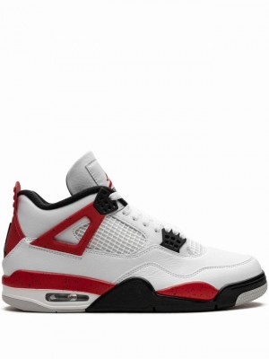 White / Red Men's Nike Red Cement Air Jordan 4 | WYLAFQ-501