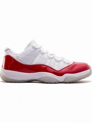 White / Red Men's Nike Retro Air Jordan 11 | KFQGWX-528