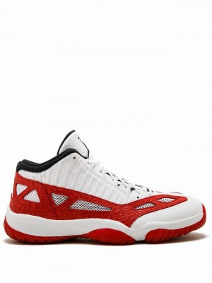 White / Red Men's Nike Retro Air Jordan 11 | OQAIPD-983