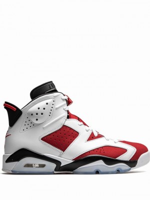 White / Red Men's Nike Retro Air Jordan 6 | RJVUZL-137