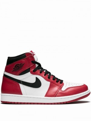 White / Red Men's Nike Retro High OG Air Jordan 1 | NEMBSF-608