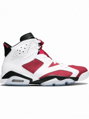 White / Red Women's Nike Retro Carmine Air Jordan 6 | CRPIBE-697