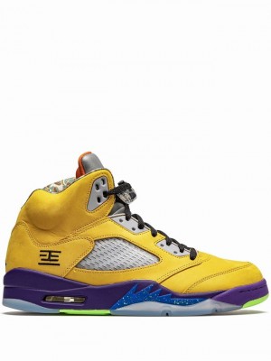 Yellow Men's Nike What The Air Jordan 5 | BZRCIW-469