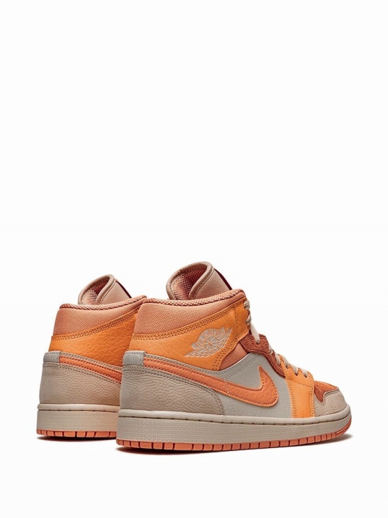 Apricot Women's Nike Mid Apricot Air Jordan 1 | KWGXAJ-562