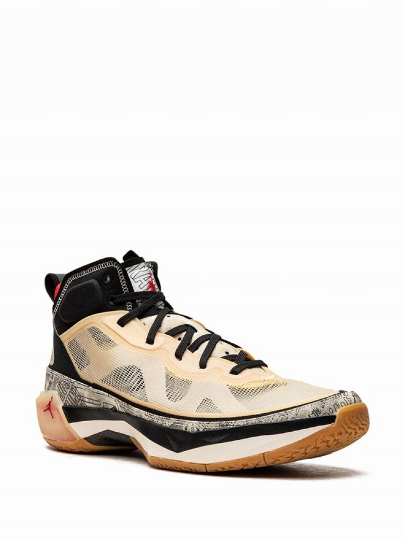 Beige / Black Men's Nike Jayson Tatum Air Jordan 37 | IUNDAT-675