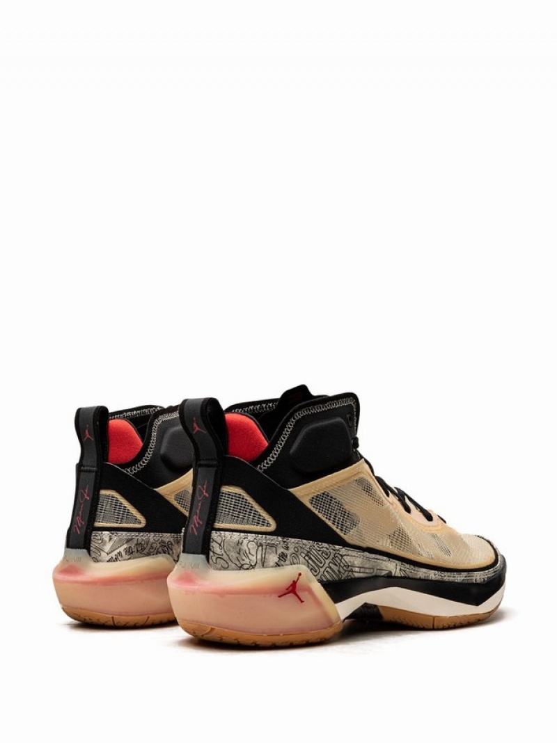 Beige / Black Men's Nike Jayson Tatum Air Jordan 37 | IUNDAT-675