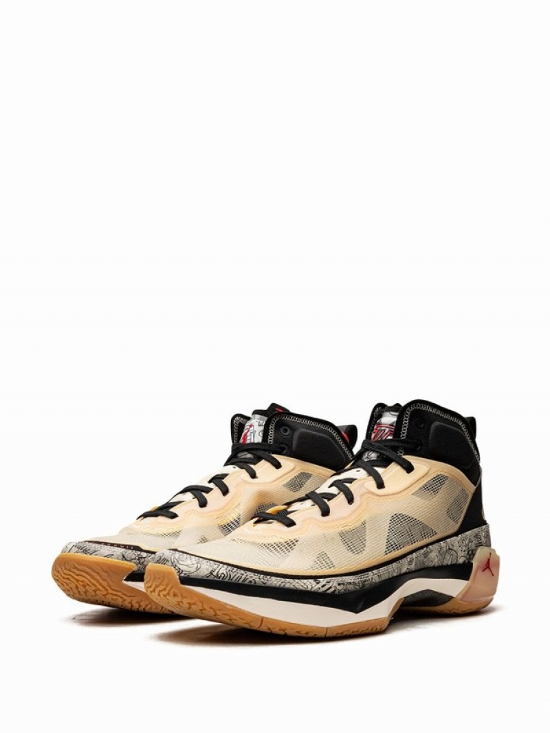 Beige / Black Men's Nike Jayson Tatum Air Jordan 37 | IUNDAT-675