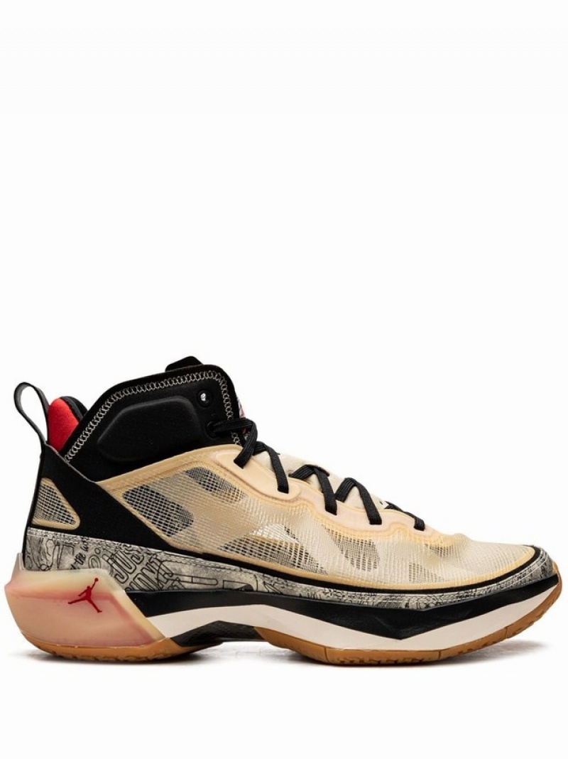 Beige / Black Men\'s Nike Jayson Tatum Air Jordan 37 | IUNDAT-675