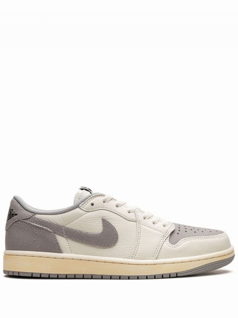 Beige / Grey Men\'s Nike Low EX Sail Air Jordan 1 | BSWNPI-914