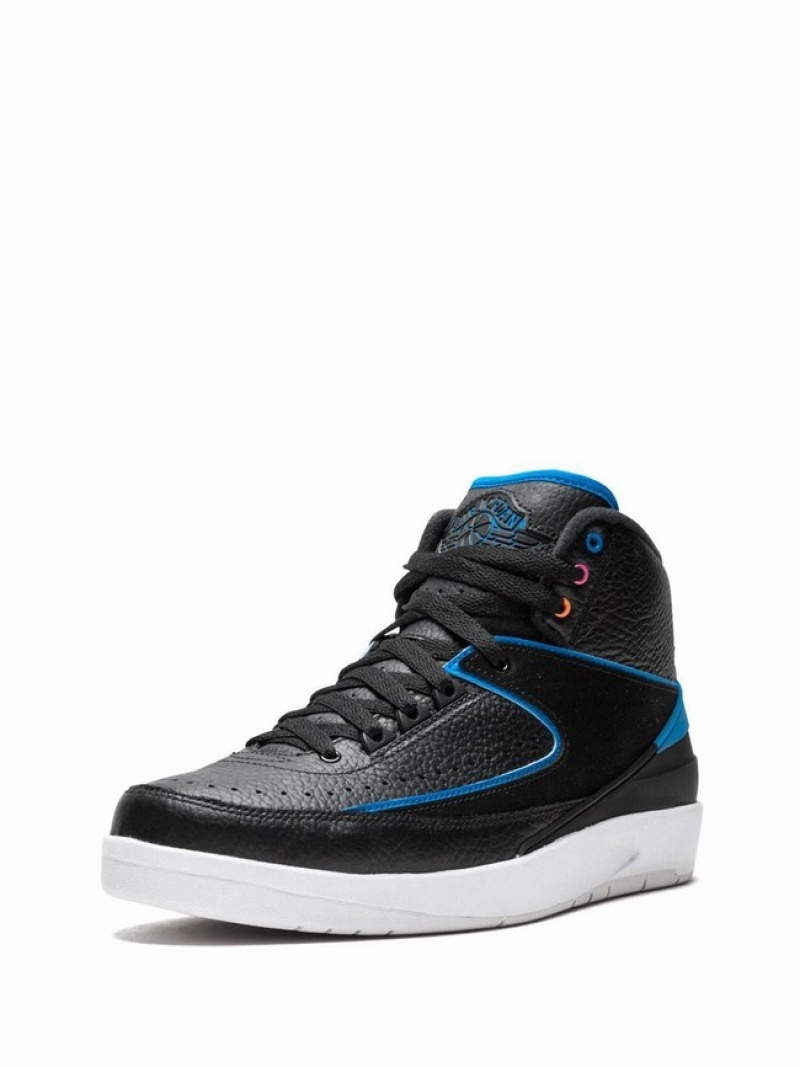 Black Men's Nike Genuine Leather Air Jordan 2 | TOPGCK-640