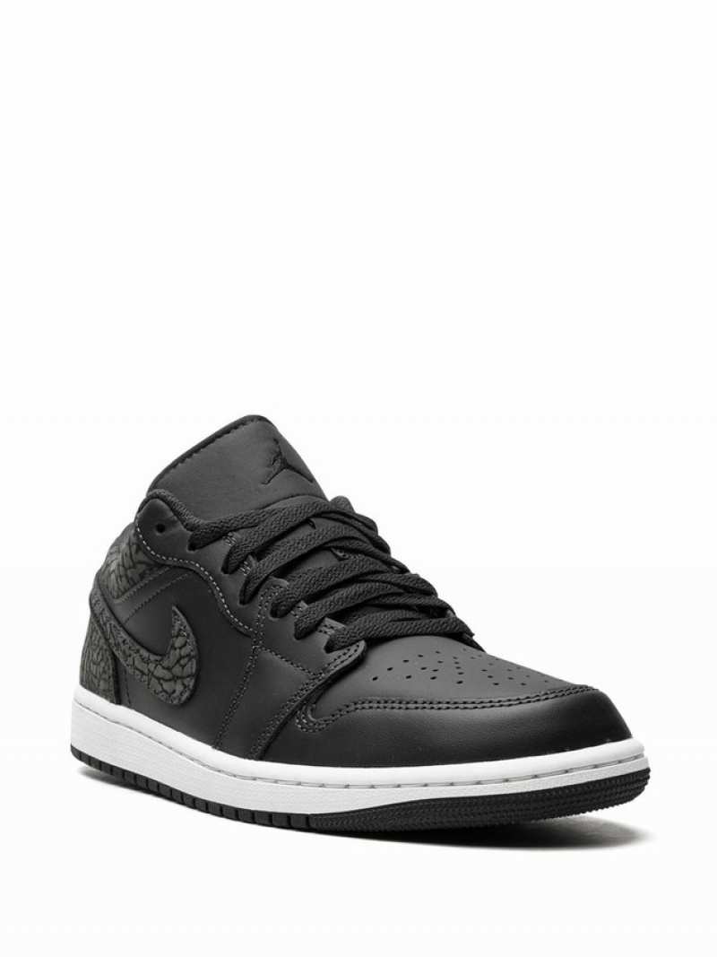 Black Men's Nike Low Elephant Air Jordan 1 | EHMUQZ-492