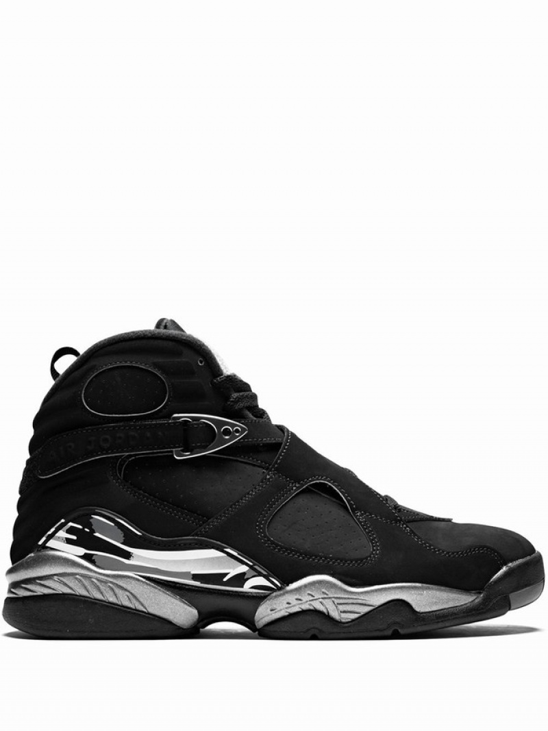 Black Men\'s Nike Retro Air Jordan 8 | JXPTWQ-270