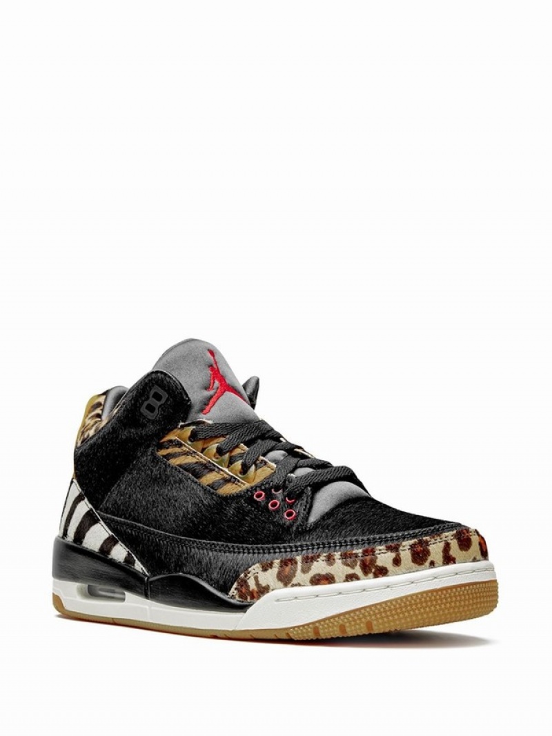 Black Men's Nike Retro Animal Pack Air Jordan 3 | MGJAEZ-047