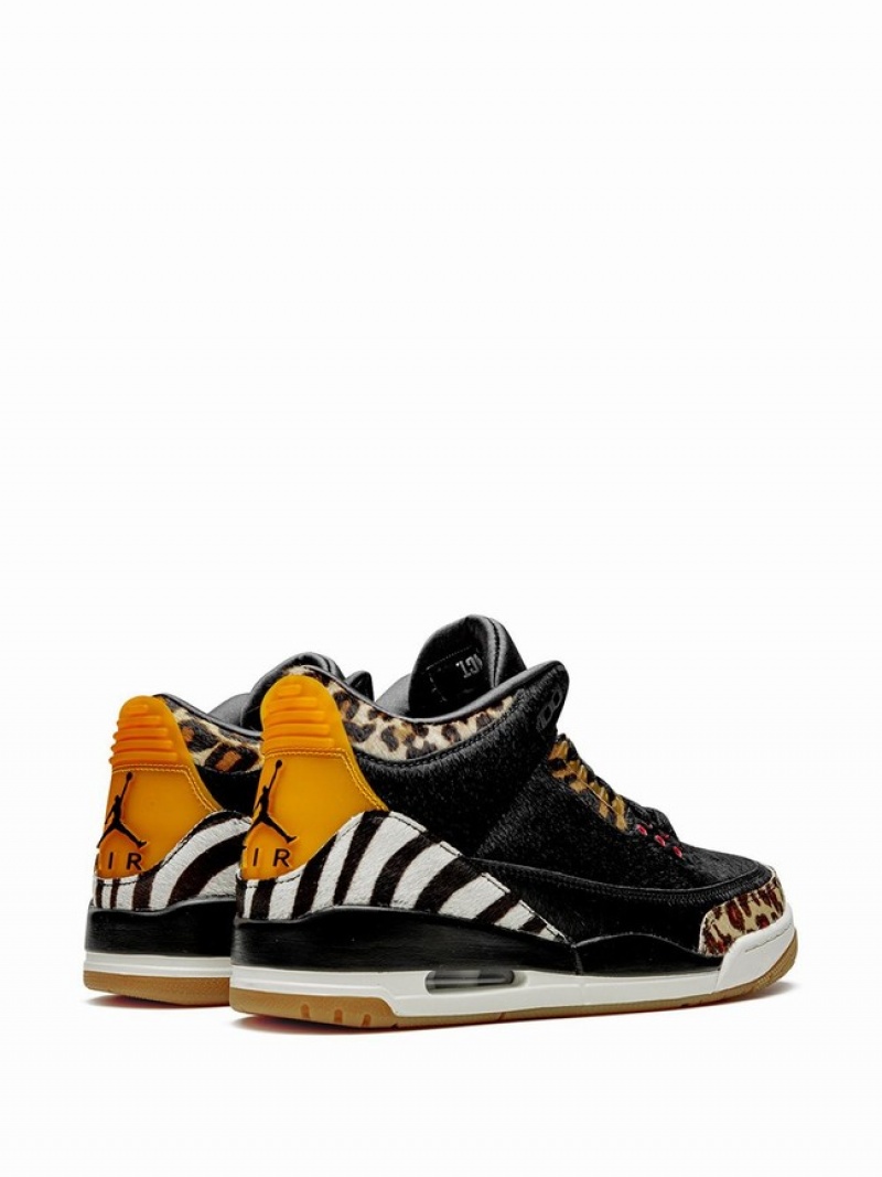 Black Men's Nike Retro Animal Pack Air Jordan 3 | MGJAEZ-047