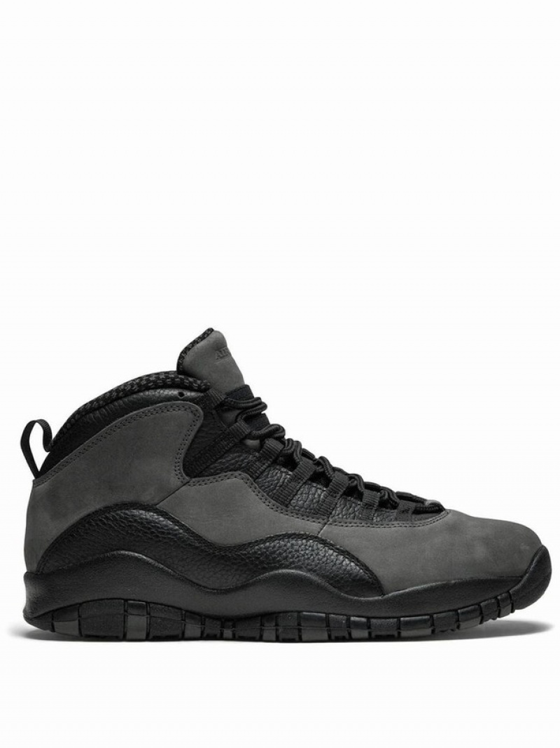 Black Men\'s Nike Retro Shadow - 2018 Release Air Jordan 10 | STBIUX-859