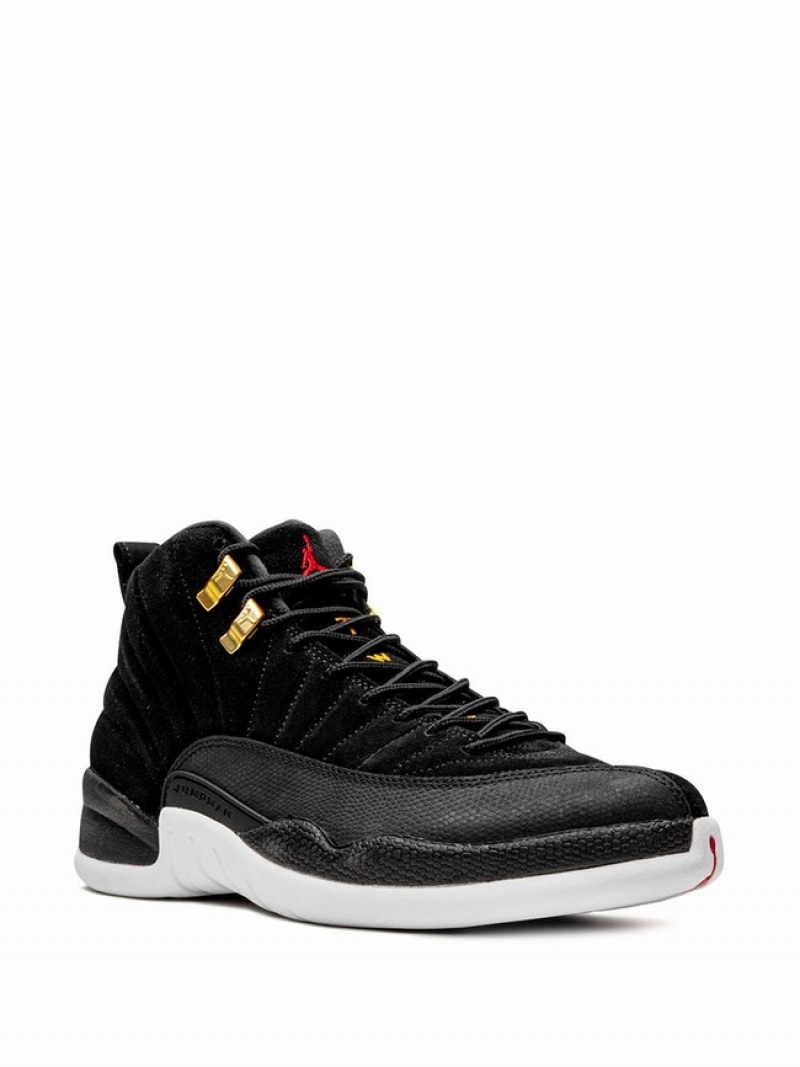 Black Men's Nike Reverse Taxi Air Jordan 12 | NGEFLP-098