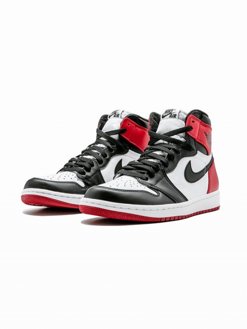 Black Women's Nike Retro High OG Black Toe Air Jordan 1 | OLPVNA-029