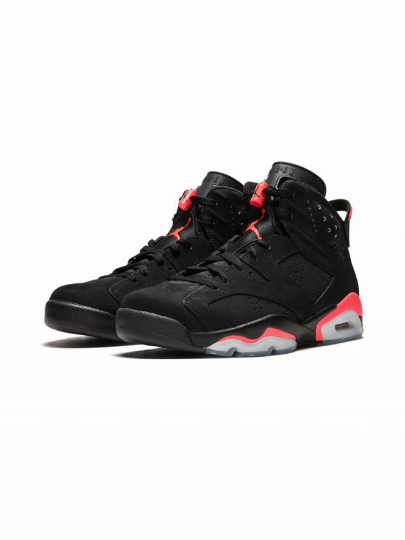 Black Women's Nike Retro Infrared Air Jordan 6 | XYMBVA-912