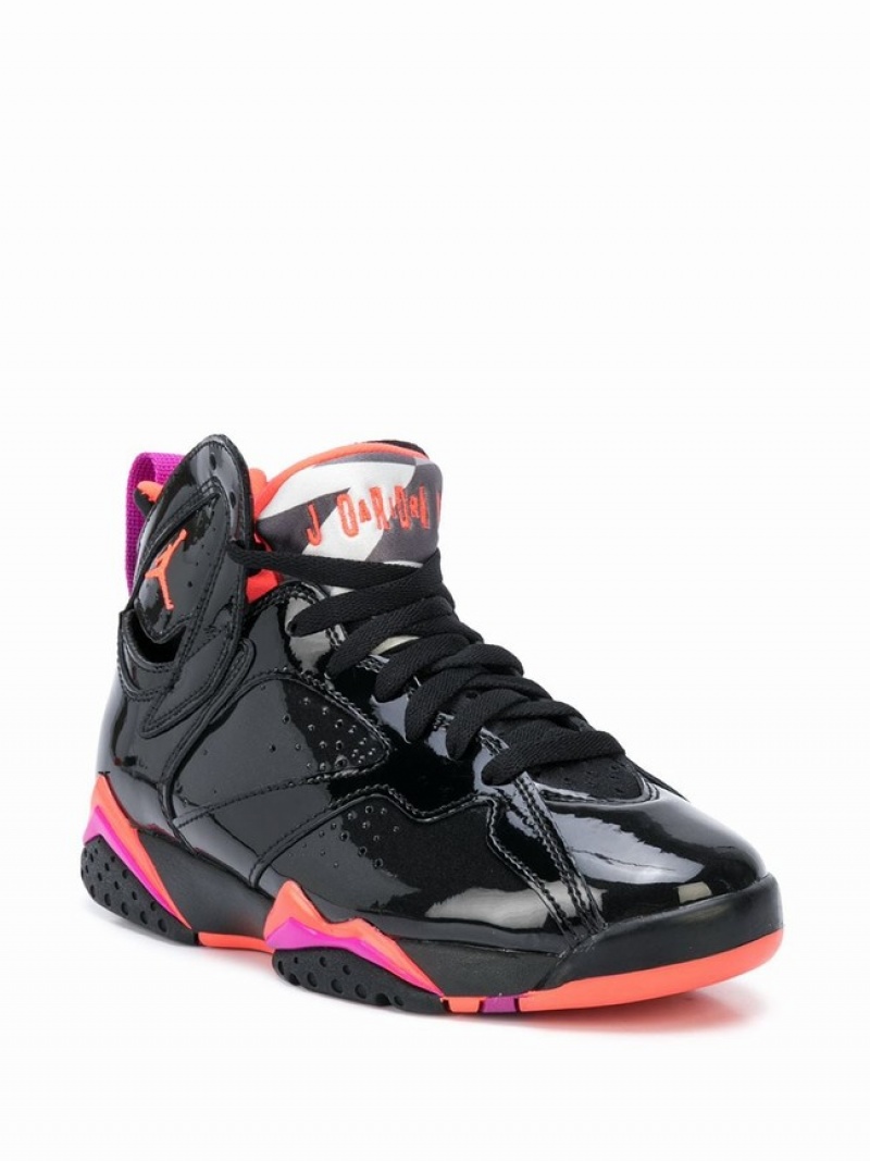 Black Women's Nike high-top Air Jordan 7 | PTBNUX-325