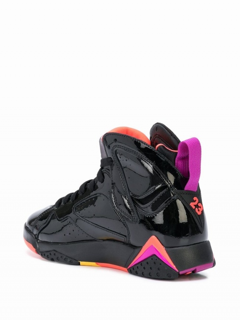 Black Women's Nike high-top Air Jordan 7 | PTBNUX-325