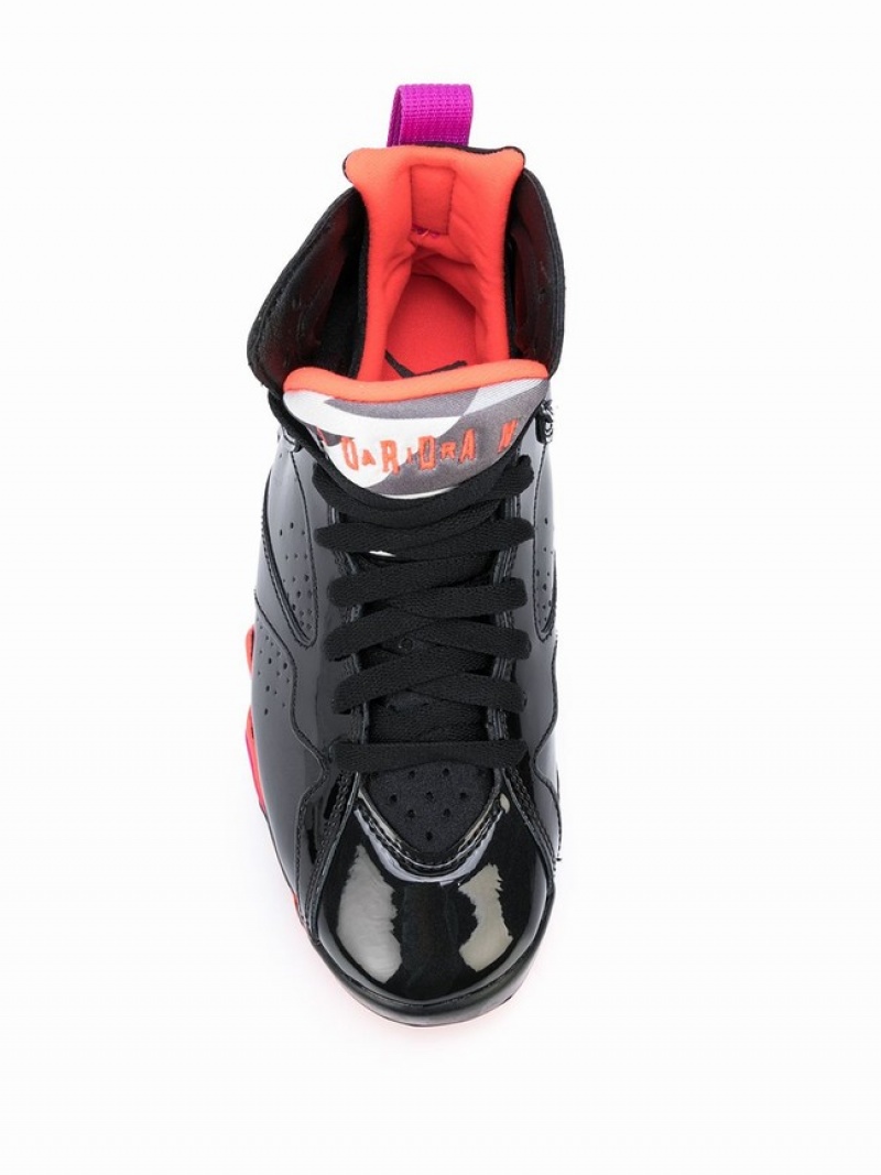 Black Women's Nike high-top Air Jordan 7 | PTBNUX-325